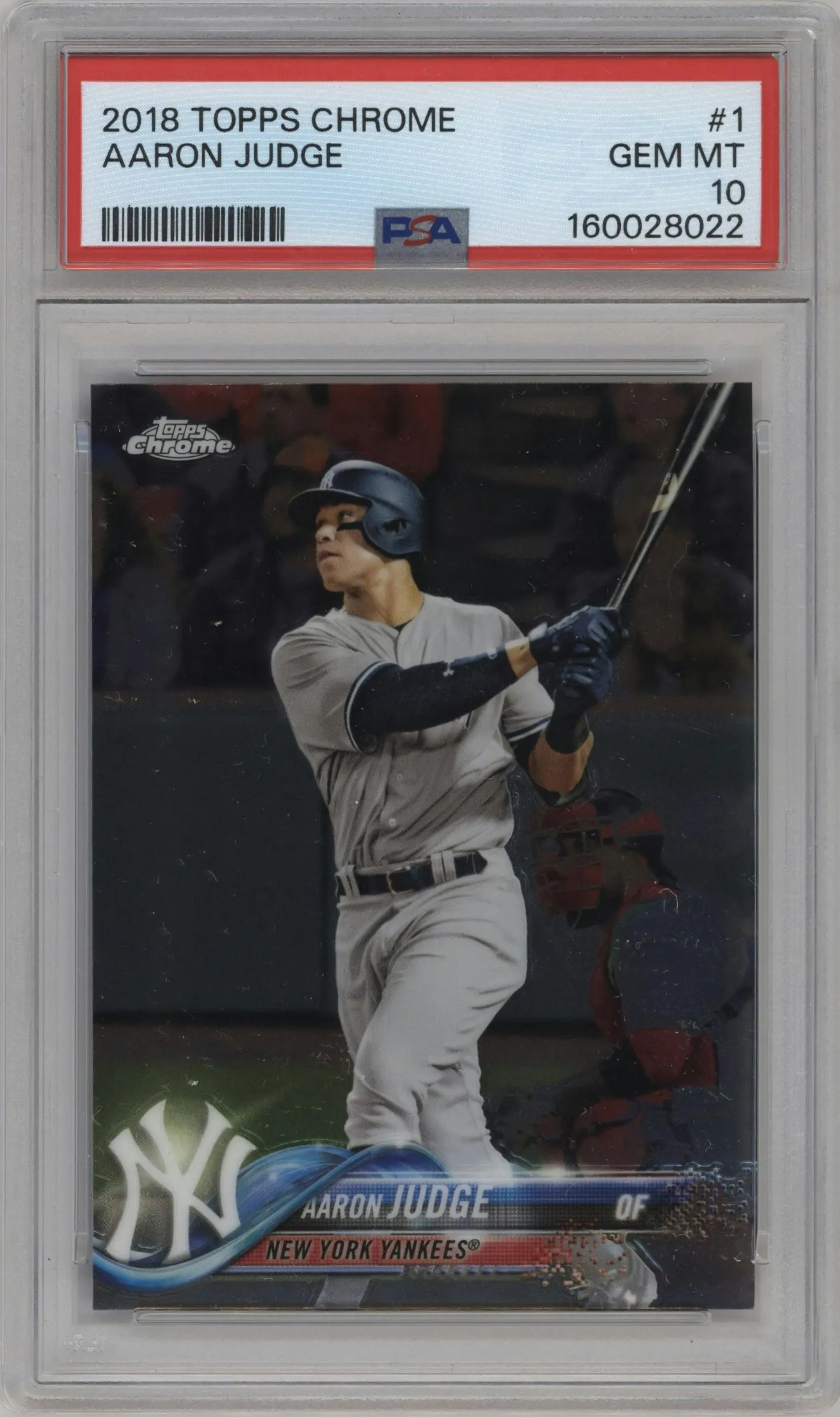 2018 Topps Chrome Aaron Judge PSA 10