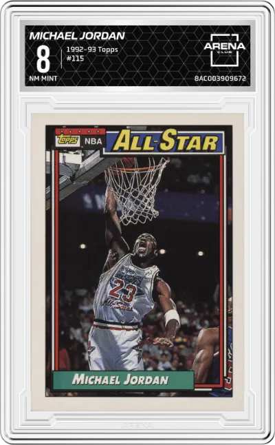 1992 Topps Michael Jordan #115 ARENA CLUB 8