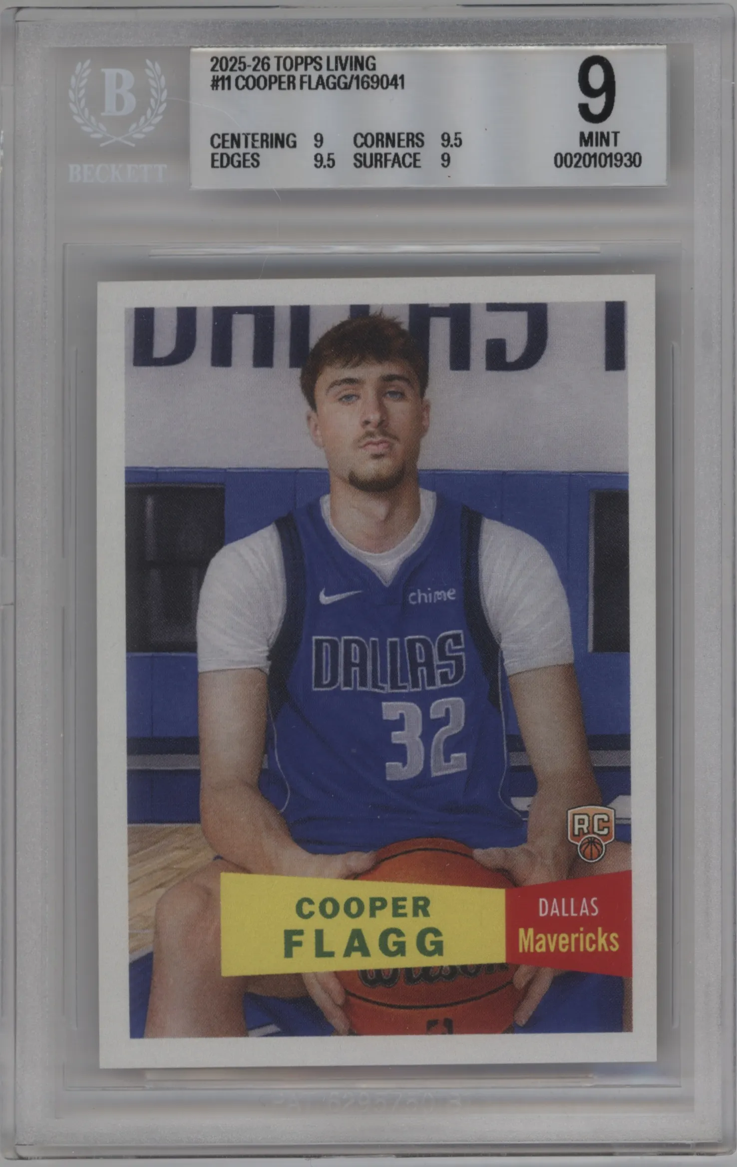 2025 Topps Living Cooper Flagg #11 BGS 9
