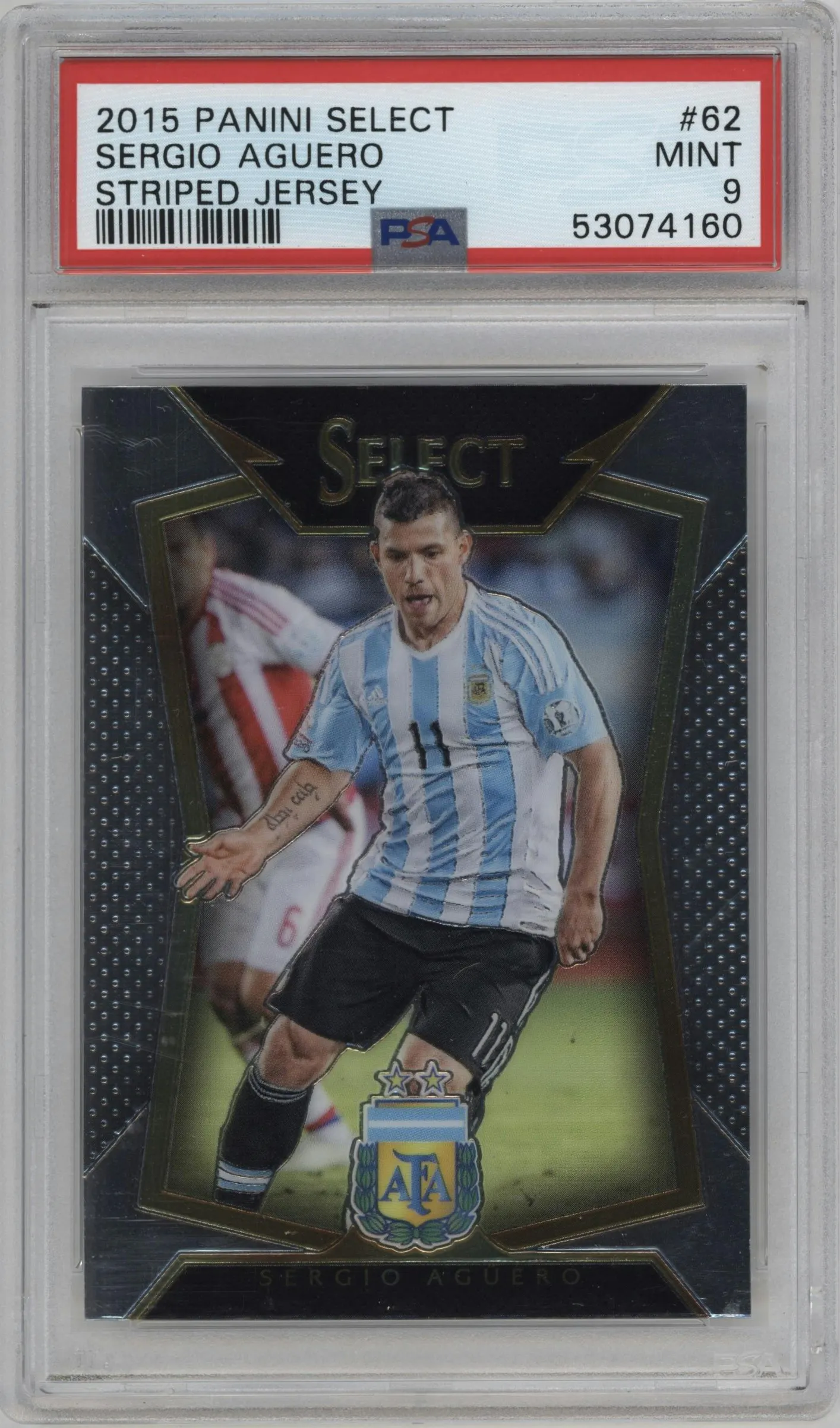 2015 Panini Select Sergio Aguero PSA 9
