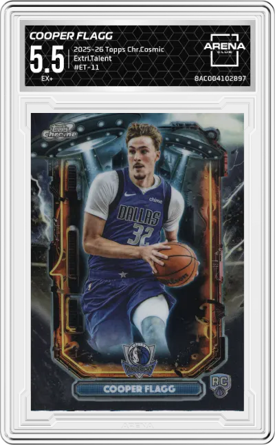 2025 Topps Chrome Cosmic Extrl.Talent Cooper Flagg #ET-11 ARENA CLUB 5.5