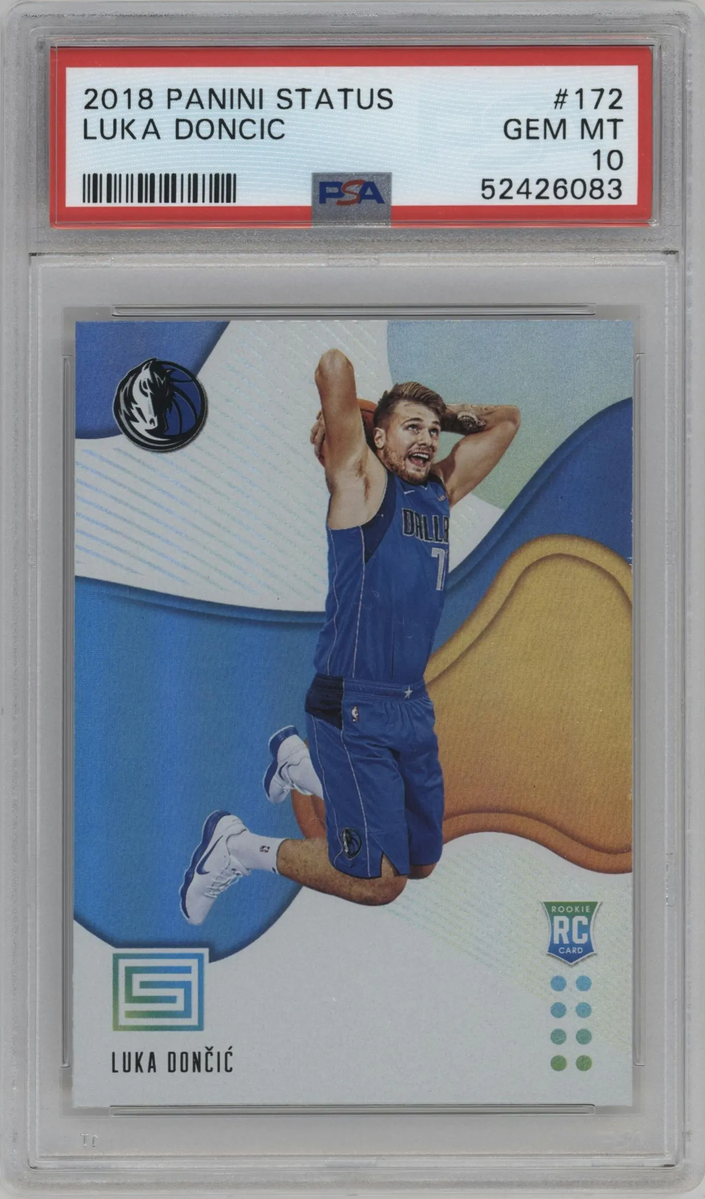 2018 Panini Status Rookies 2 Luka Doncic #172 PSA 10
