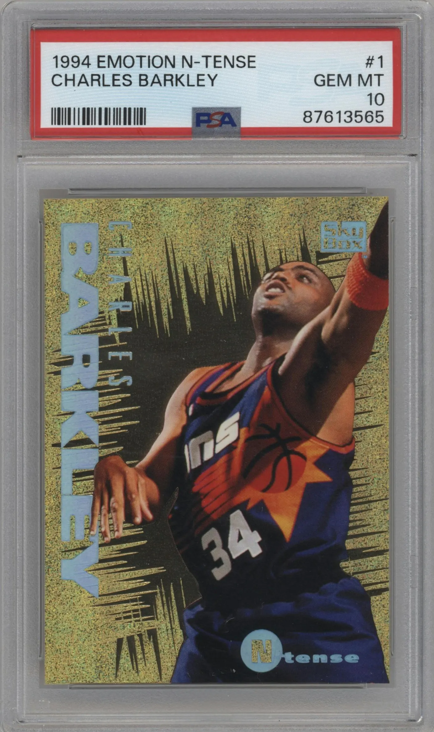 1994 Skybox E-Motion N-Tense Charles Barkley #1 PSA 10
