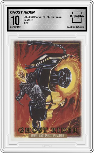 2024 Upper Deck Marvel Masterpieces '92 Platinum Ghost Rider Leather ARENA CLUB 10