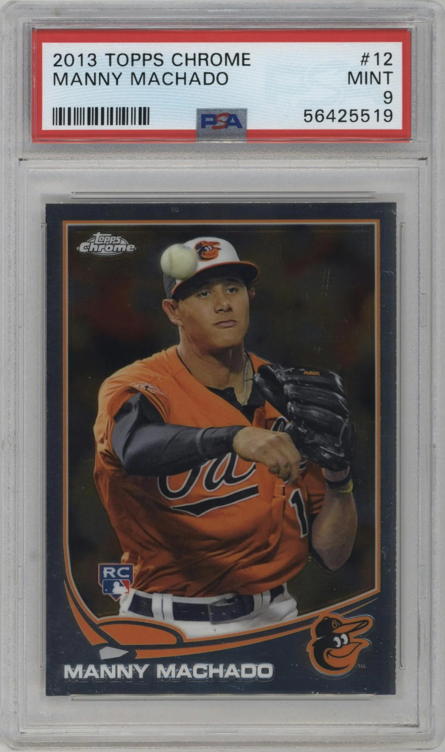 2013 Topps Chrome Manny Machado #12 PSA 9