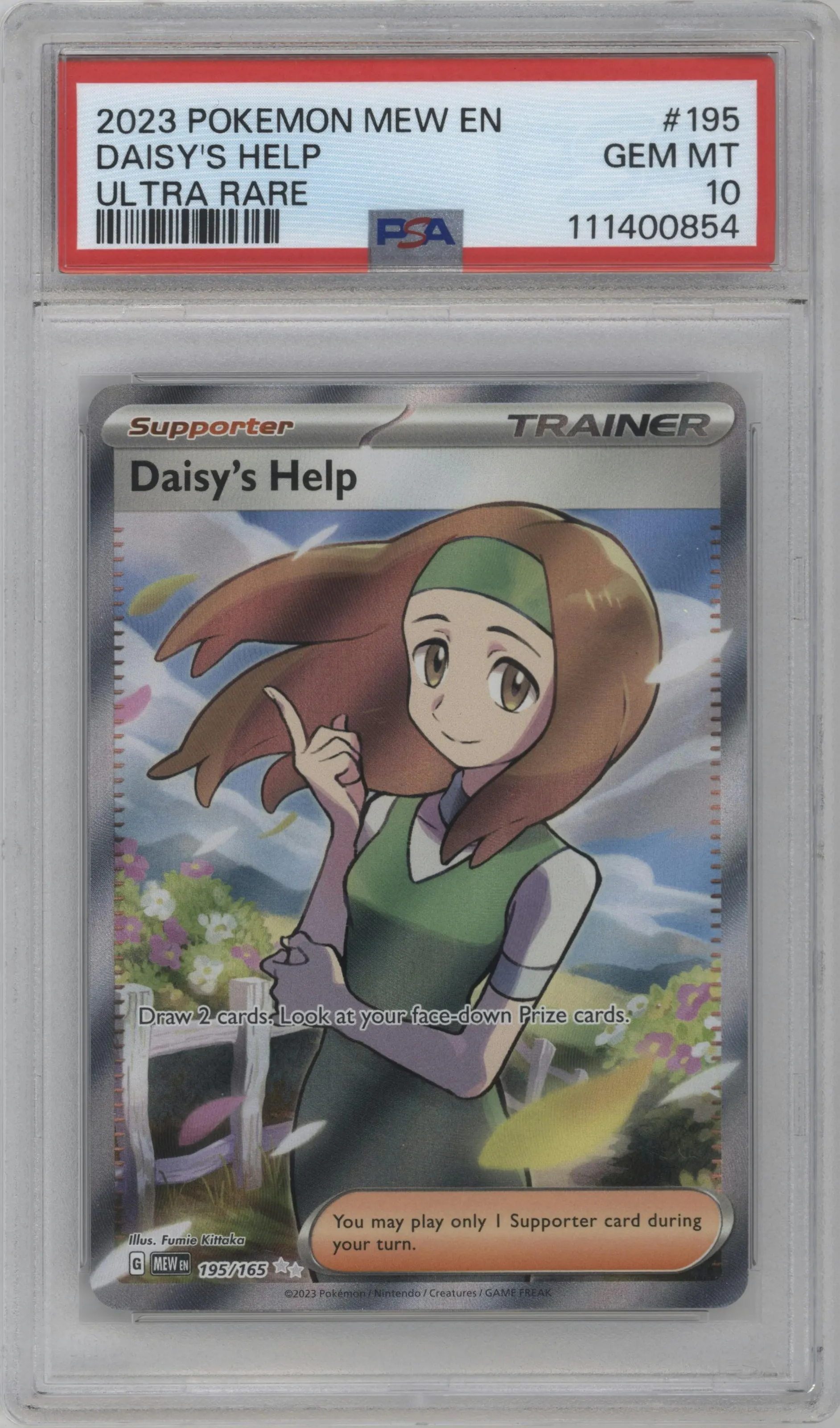 2023 Pokemon SV Daisy's Help #195 PSA 10