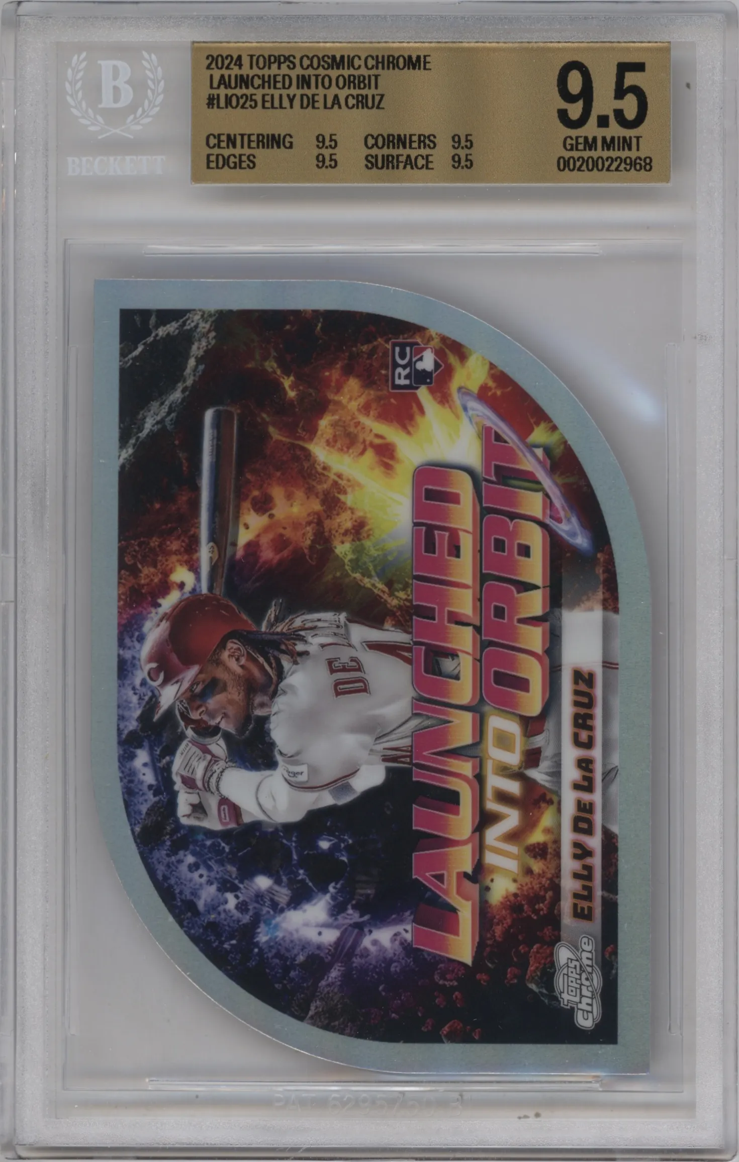 2024 Topps Cosmic Chrome Launched into Orbit Elly De La Cruz #LIO-25 BGS 9.5