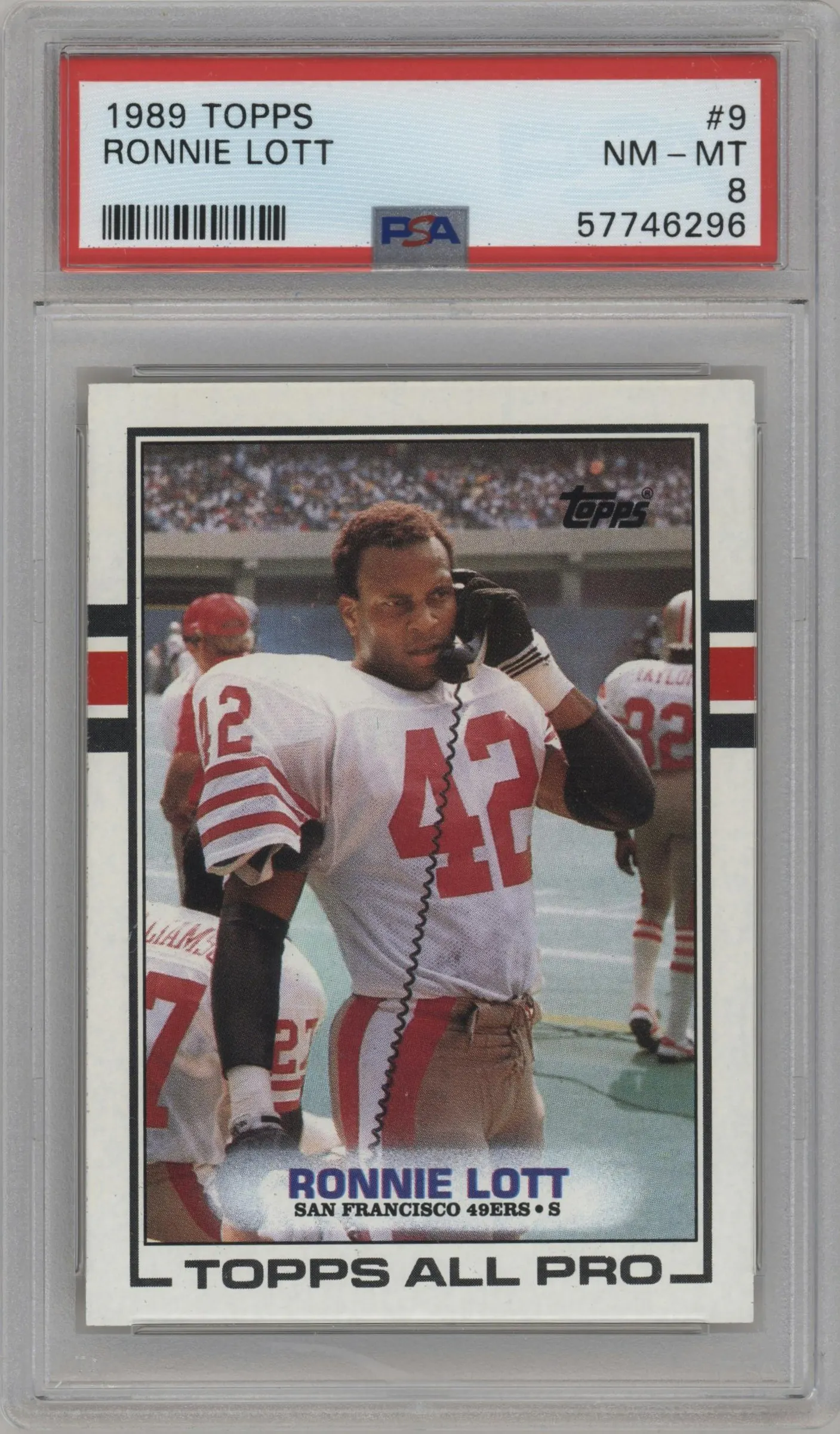 1989 Topps Ronnie Lott #9 PSA 8