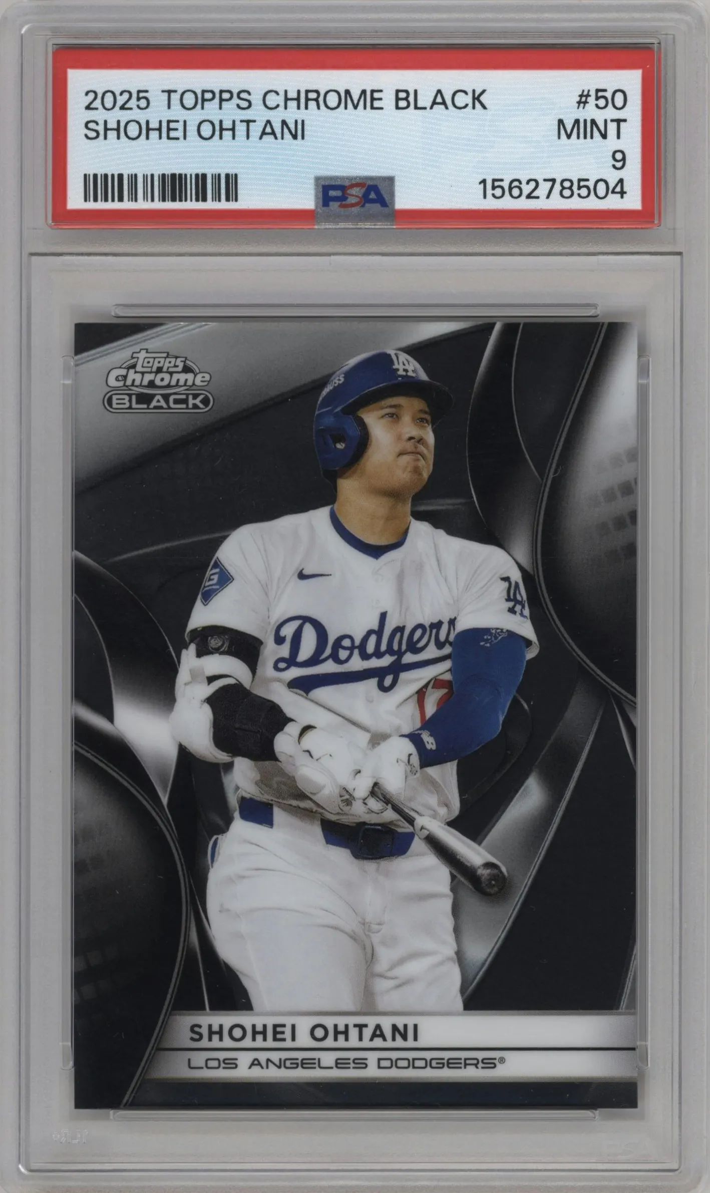 2025 Topps Chrome Black Shohei Ohtani PSA 9