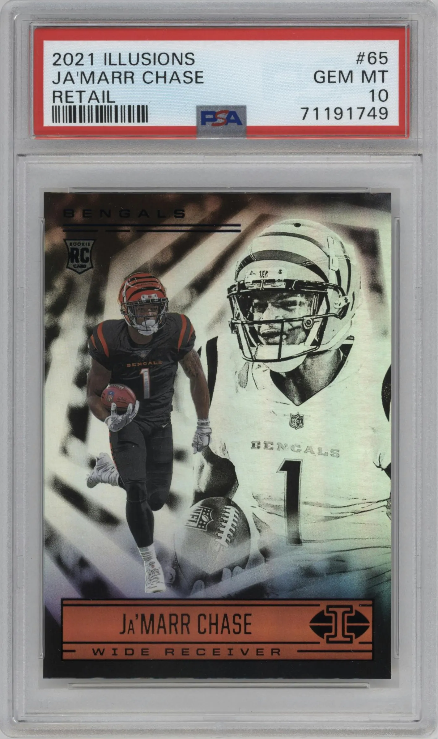 2021 Panini Illusions Ja'Marr Chase Retail #65 PSA 10