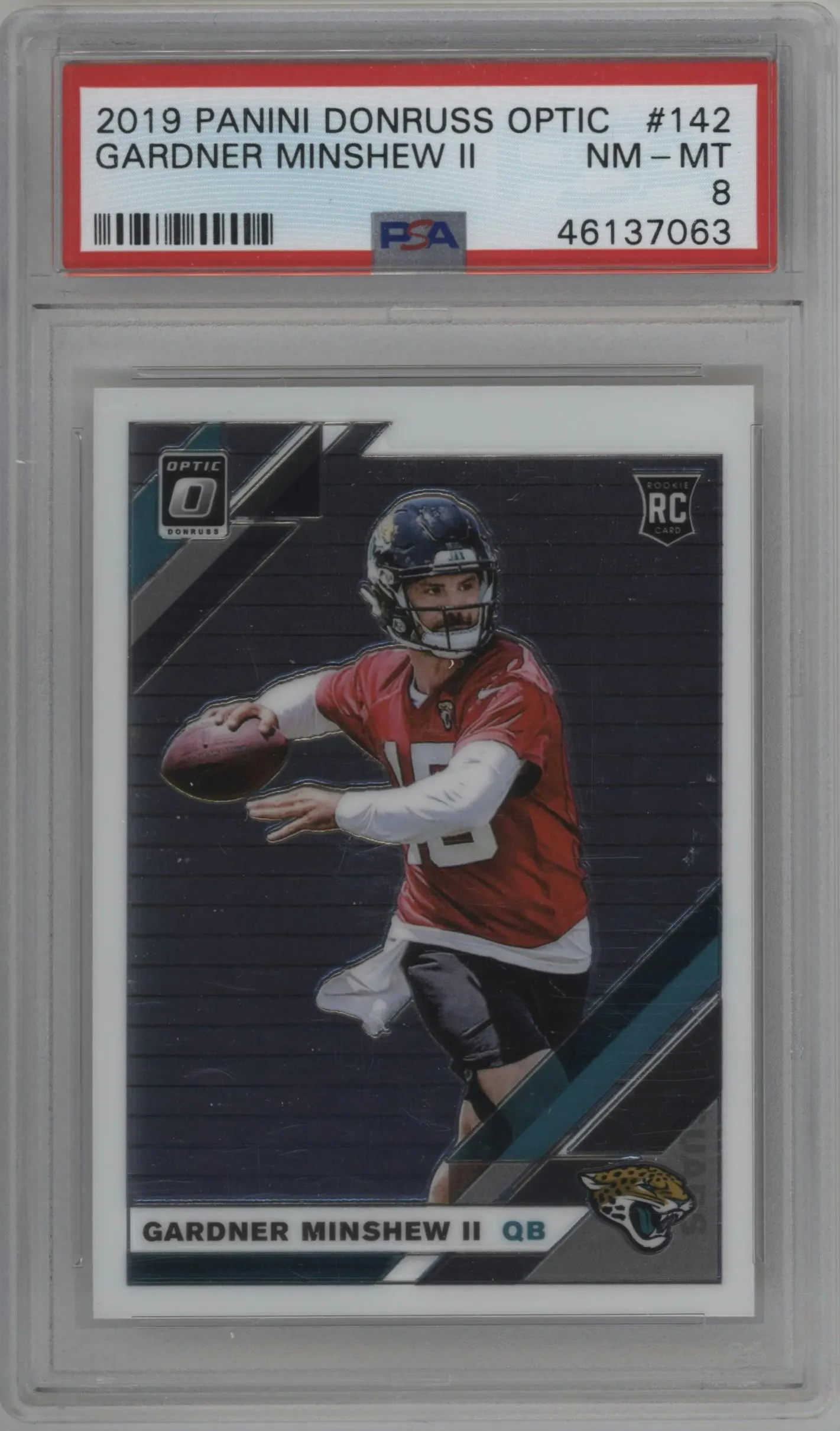 2019 Panini Donruss Optic Gardner Minshew II #142 PSA 8