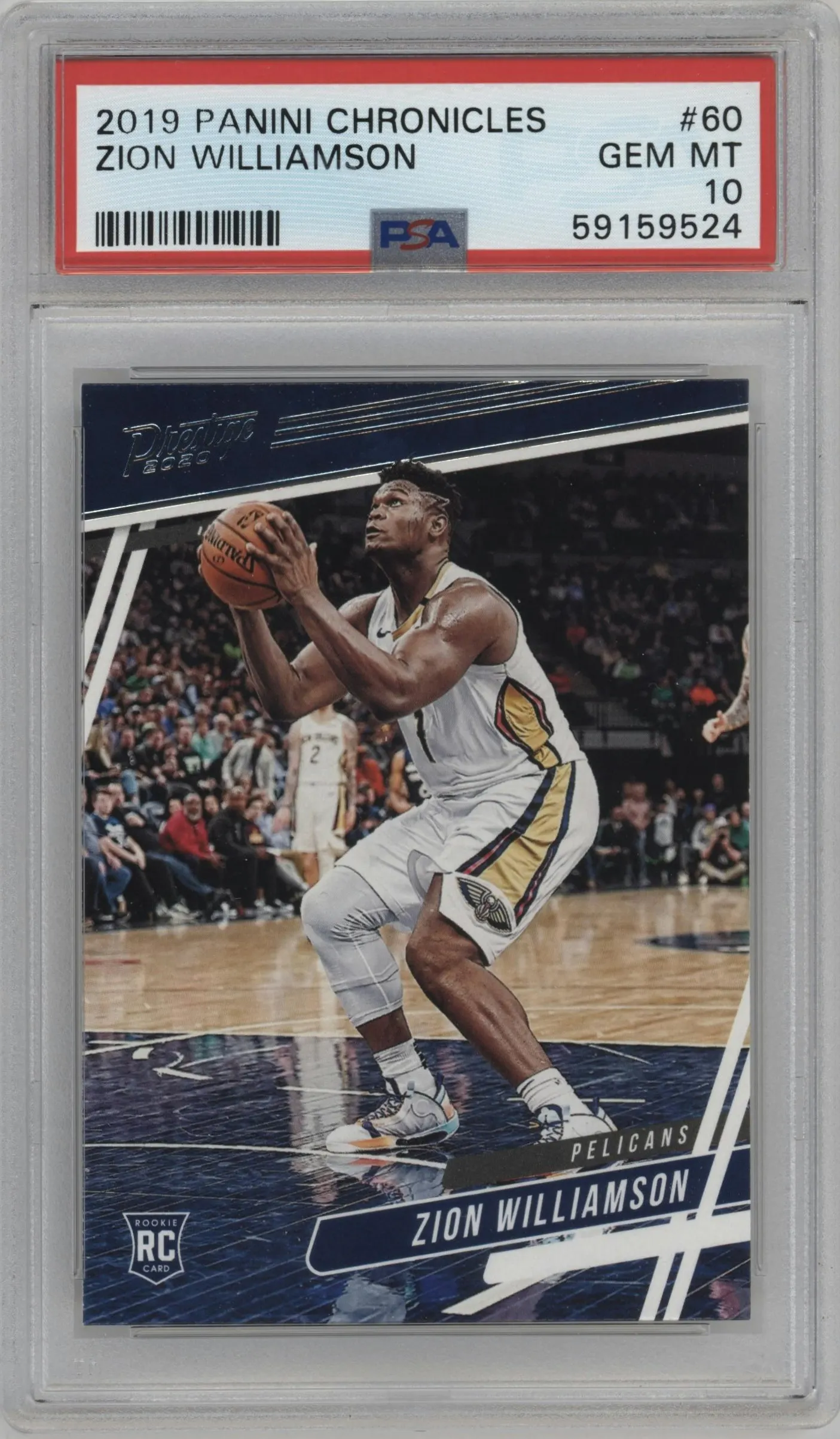 2019 Panini Chronicles Prestige Zion Williamson #60 PSA 10
