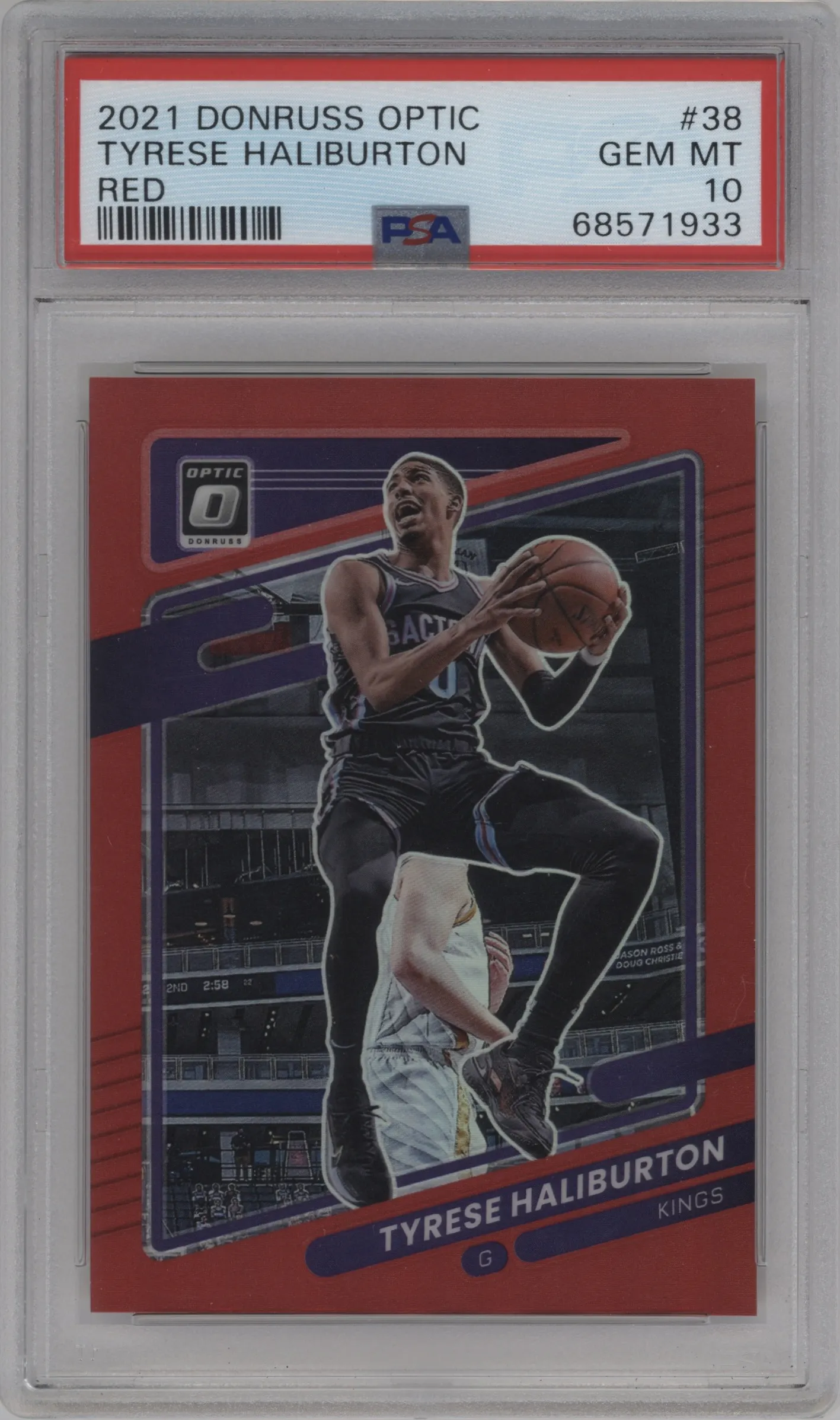 2021 Panini Donruss Optic Tyrese Haliburton Red #38 PSA 10