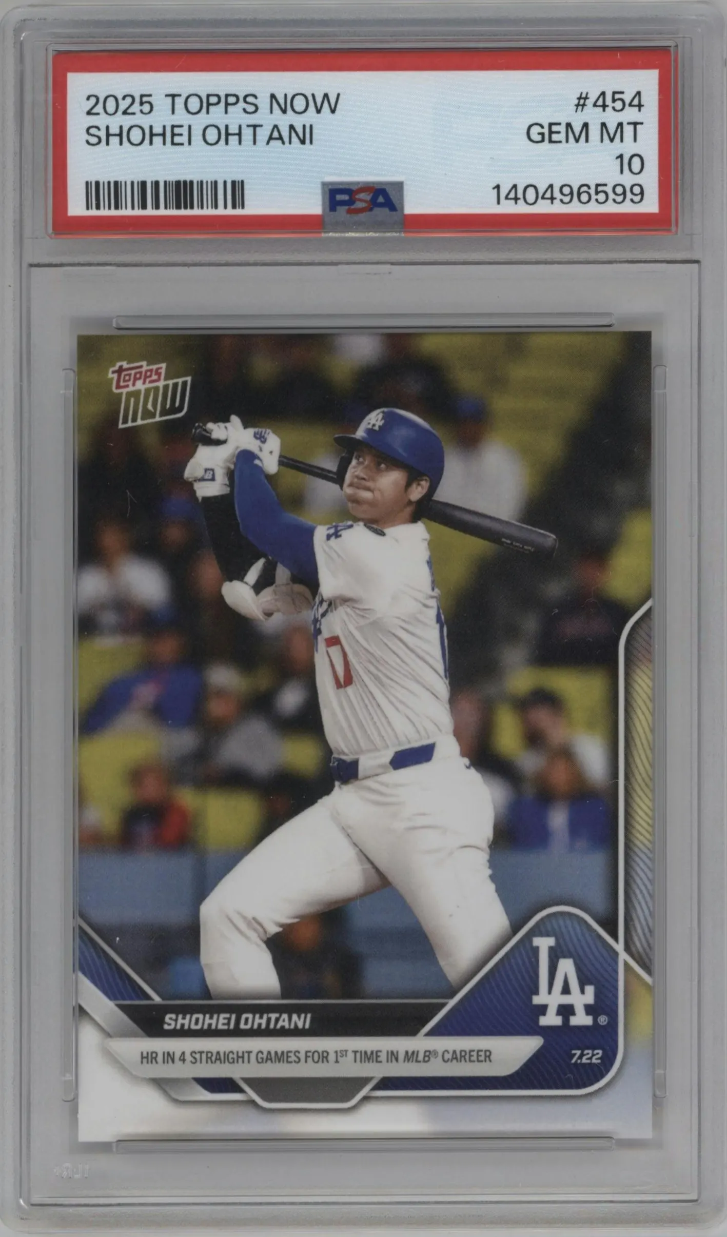 2025 Topps Now Shohei Ohtani #454 PSA 10