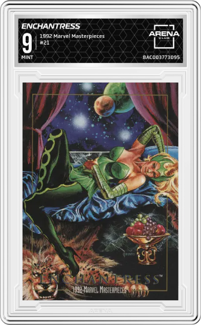 1992 SkyBox Marvel Masterpieces Enchantress ARENA CLUB 9
