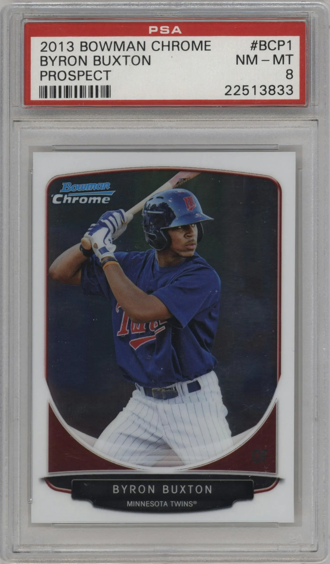 2013 Bowman Chrome Prospects Byron Buxton #BCP1 PSA 8