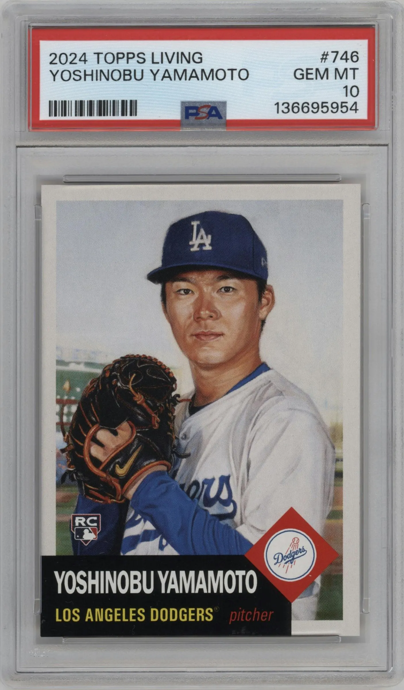 2018 Ultimate Topps Living Set 2024 Yoshinobu Yamamoto #746 PSA 10