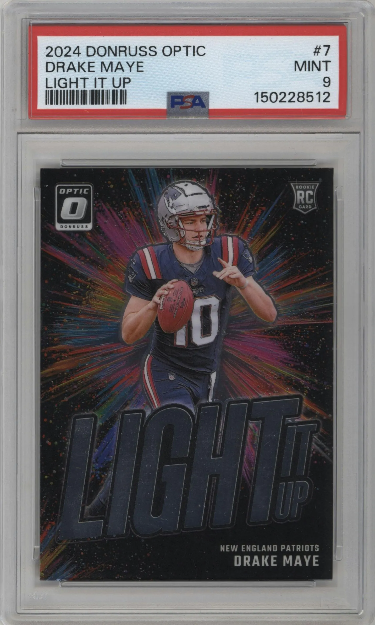2024 Donruss Optic Light It Up Drake Maye #7 PSA 9