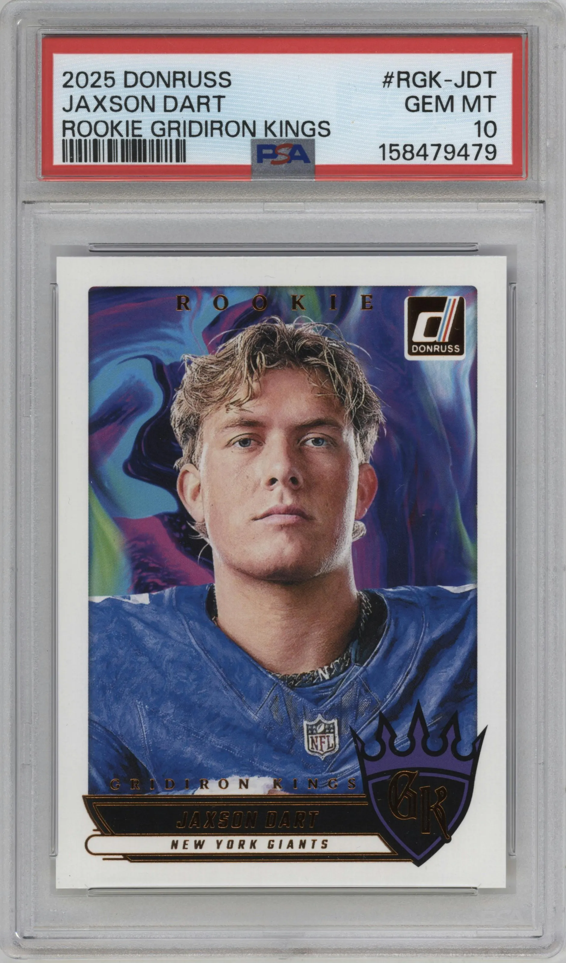 2025 Panini Donruss Rke.Gridiron Kings Jaxson Dart #RGK-JDT PSA 10