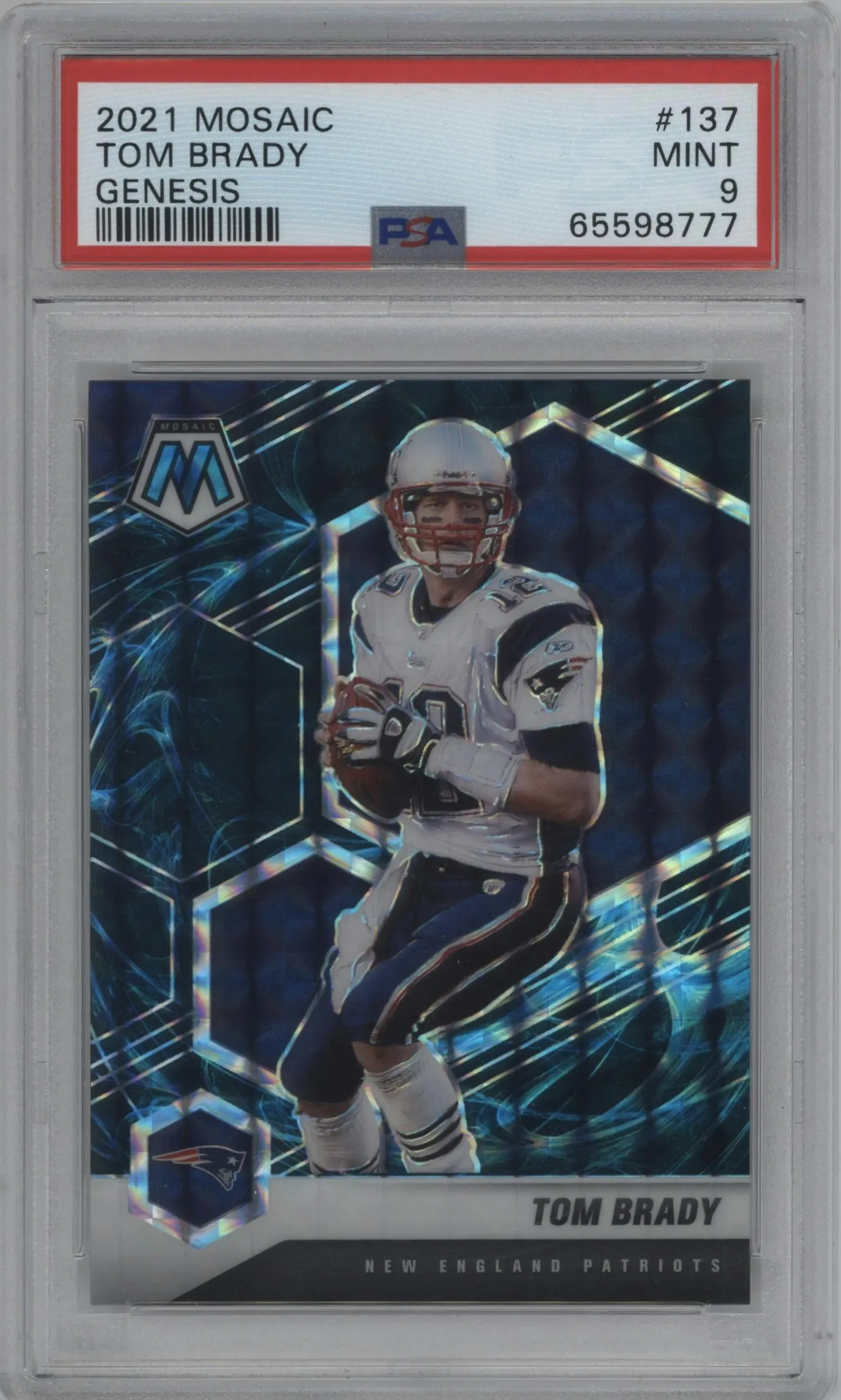 2021 Panini Mosaic Tom Brady Genesis #137 PSA 9