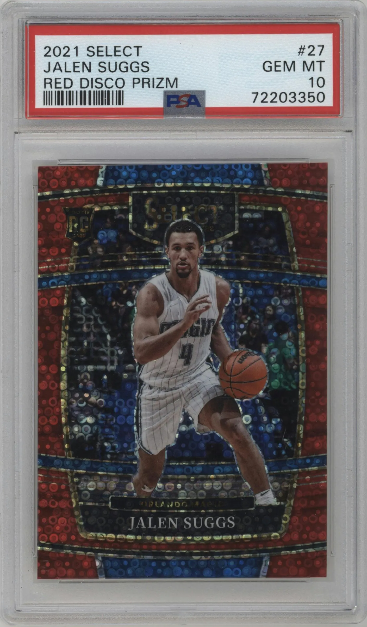 2021 Panini Select Jalen Suggs Disco Red #27 PSA 10