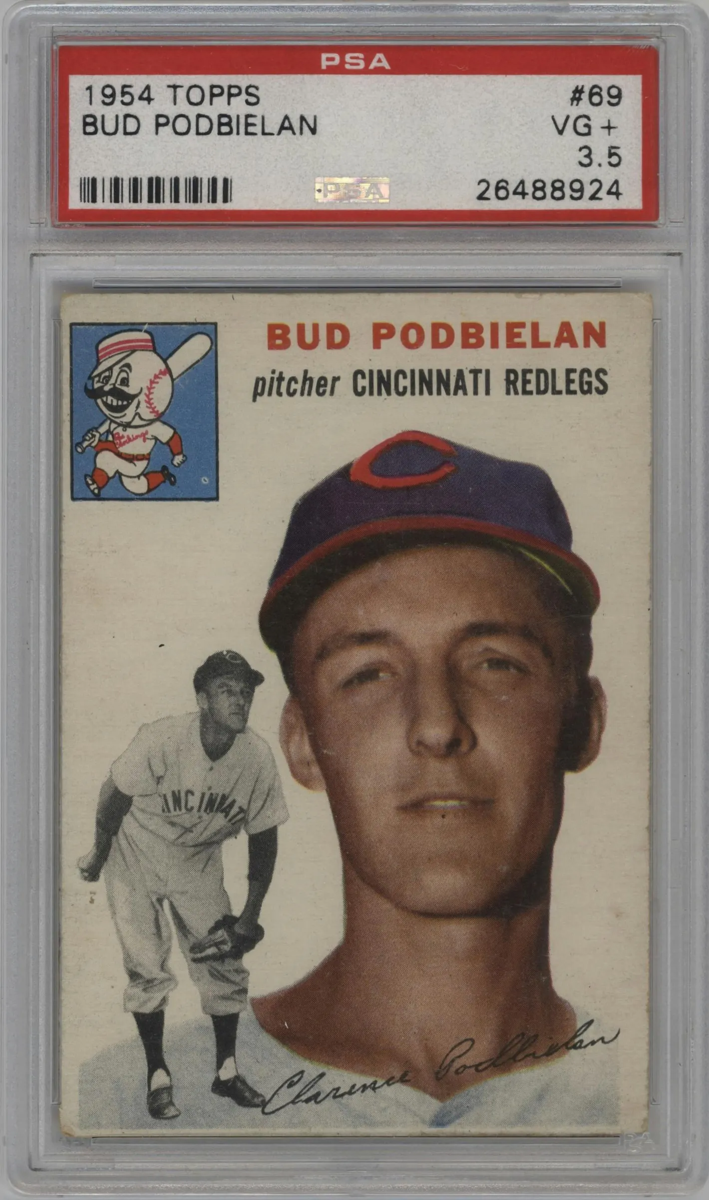 1954 Topps Bud Podbielan PSA VERY GOOD+ 3.5 PSA 3.5
