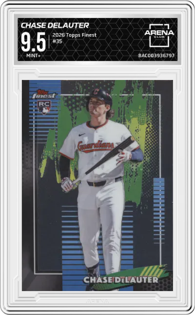 2026 Topps Finest Chase DeLauter #35 ARENA CLUB 9.5