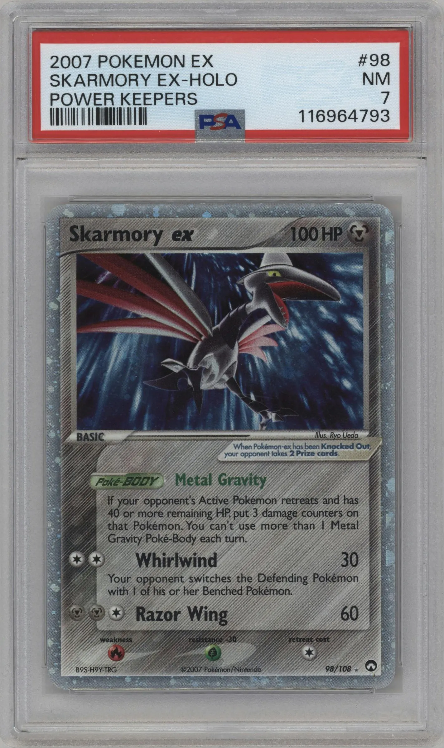 2007 Pokemon EX Power Keepers Skarmory ex #98 PSA 7