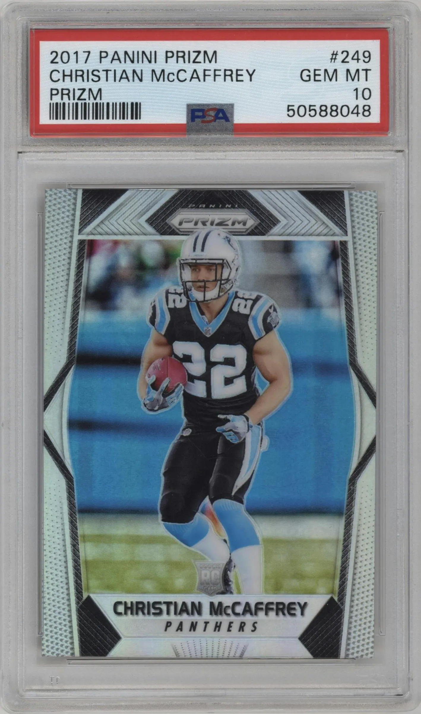 2017 Panini Prizm Christian McCaffrey Prizm #249 PSA 10