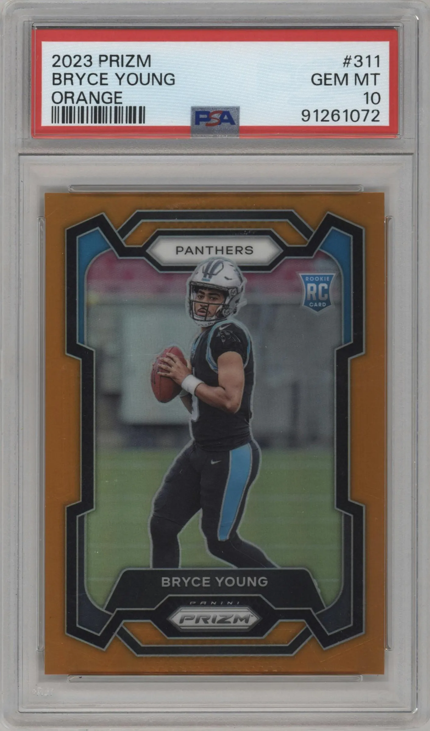 2023 Panini Prizm Bryce Young Orange Prizm #311 PSA 10