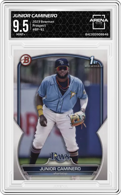2023 Bowman Prospect Junior Caminero #BP-61 ARENA CLUB 9.5