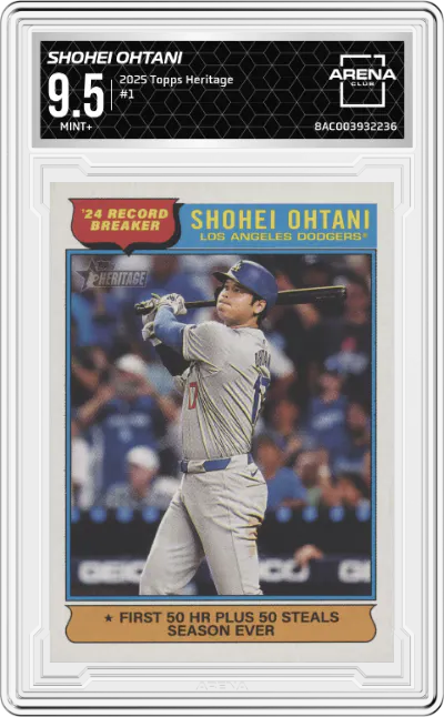 2025 Topps Heritage Shohei Ohtani #1 ARENA CLUB 9.5