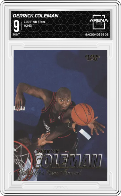 1997 Fleer Derrick Coleman #243 ARENA CLUB 9