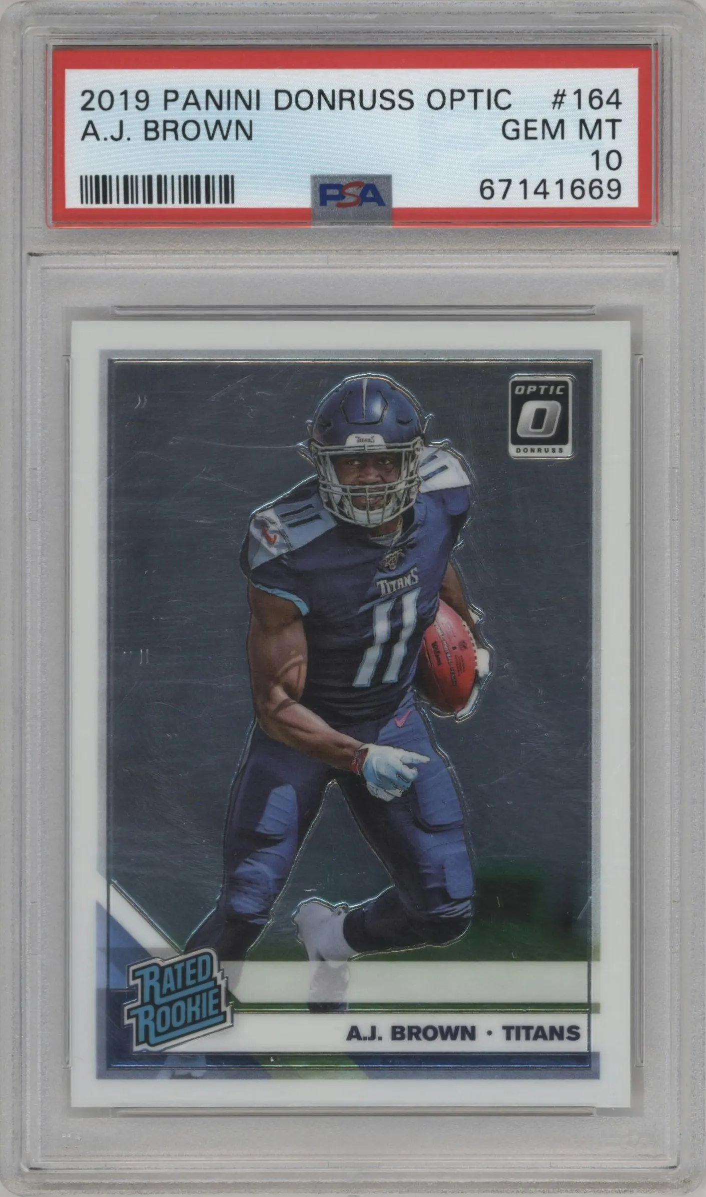 2019 Panini Donruss Optic Rated Rookie A.J. Brown #164 PSA 10