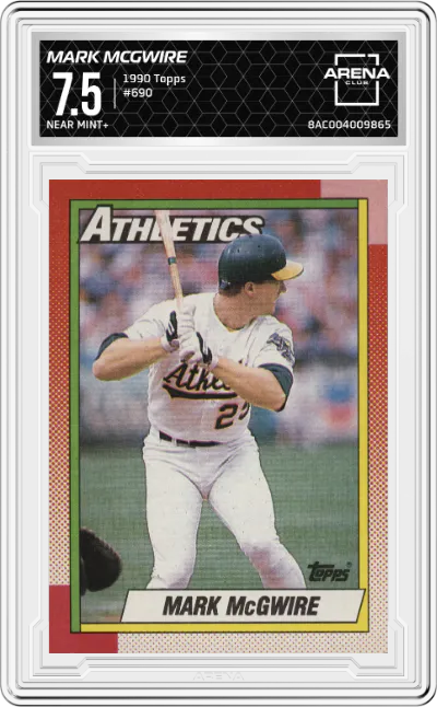 1990 Topps Mark McGwire #690 ARENA CLUB 7.5