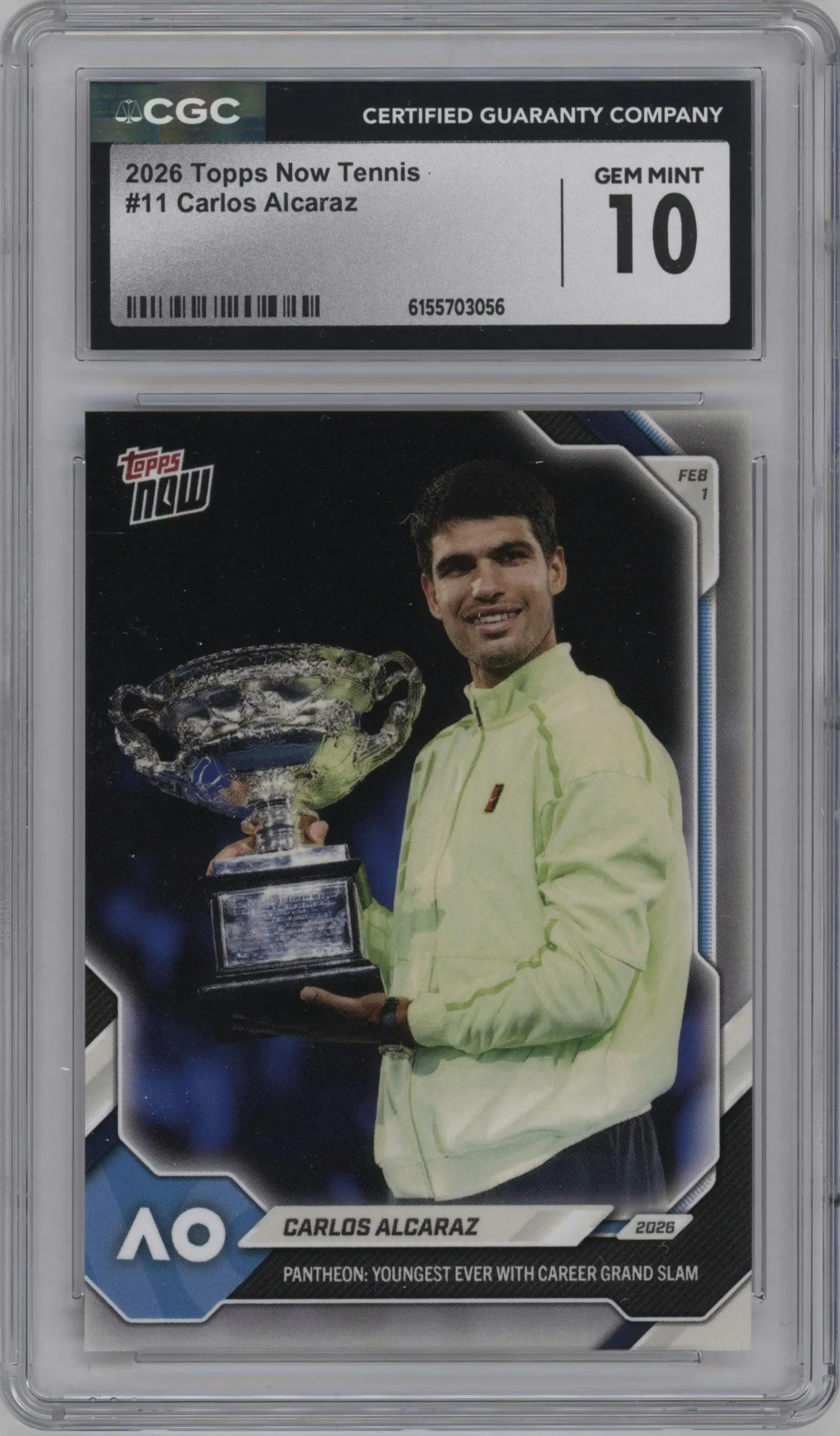 2026 Topps Now Carlos Alcaraz #11 CGC 10