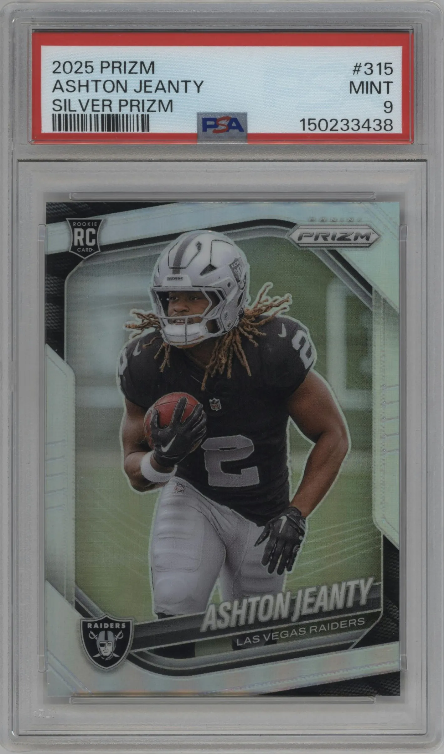 2025 Panini Prizm Ashton Jeanty Silver Prizm #315 PSA 9