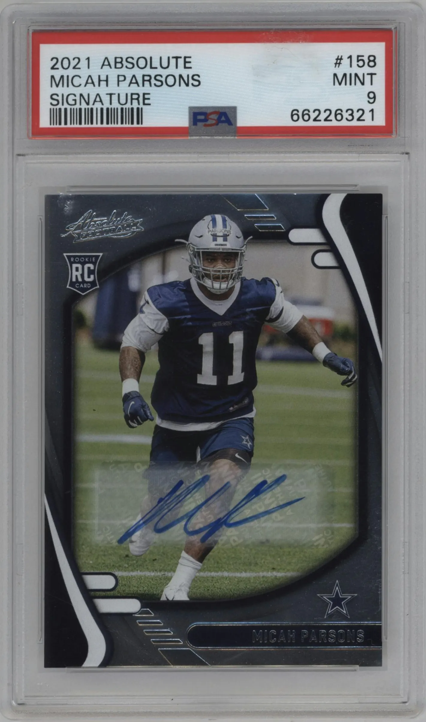 2021 Panini Absolute Sig.Rke. Micah Parsons #158 PSA 9