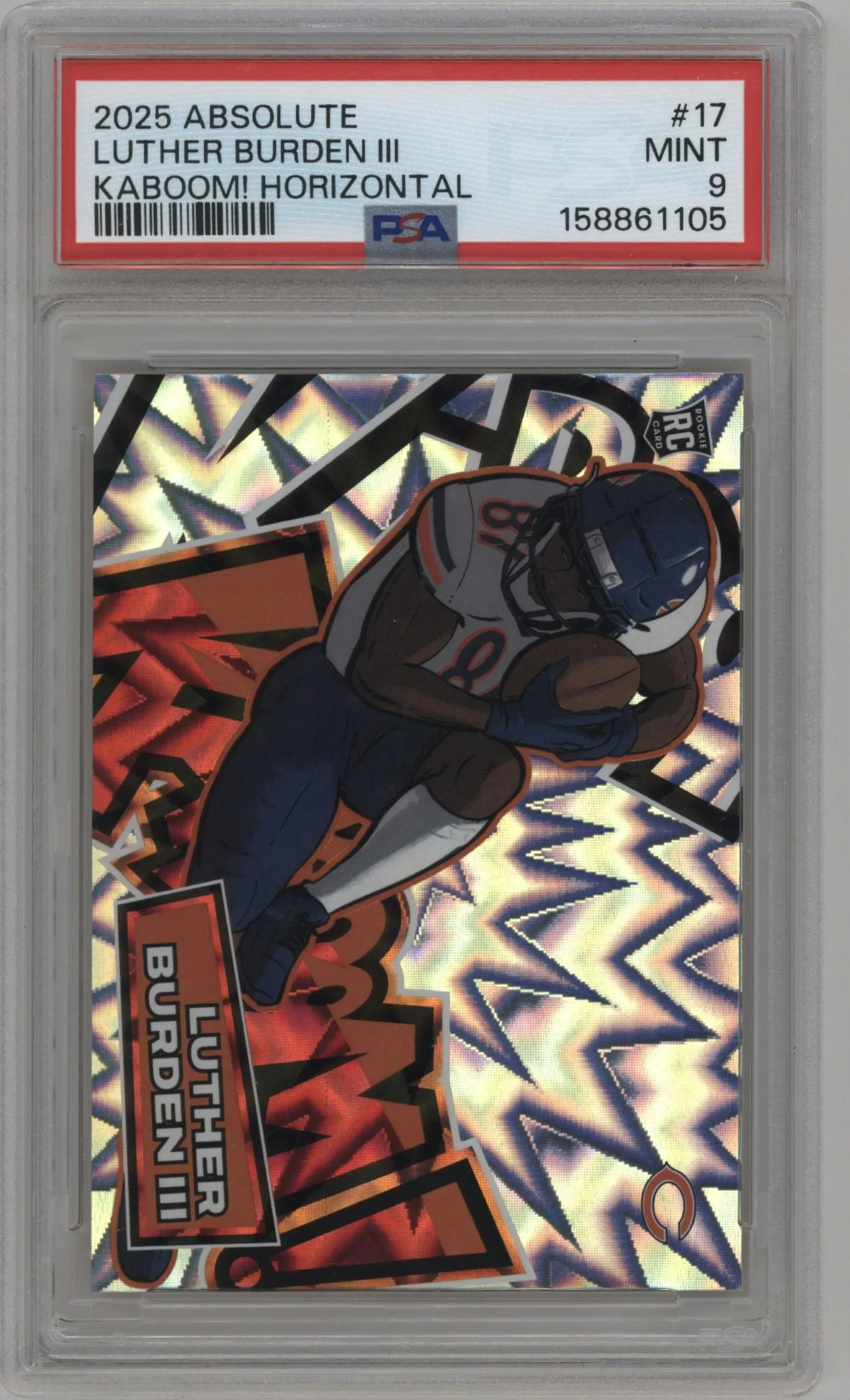 2025 Panini Absolute Kaboom Horizontal Luther Burden III #17 PSA 9