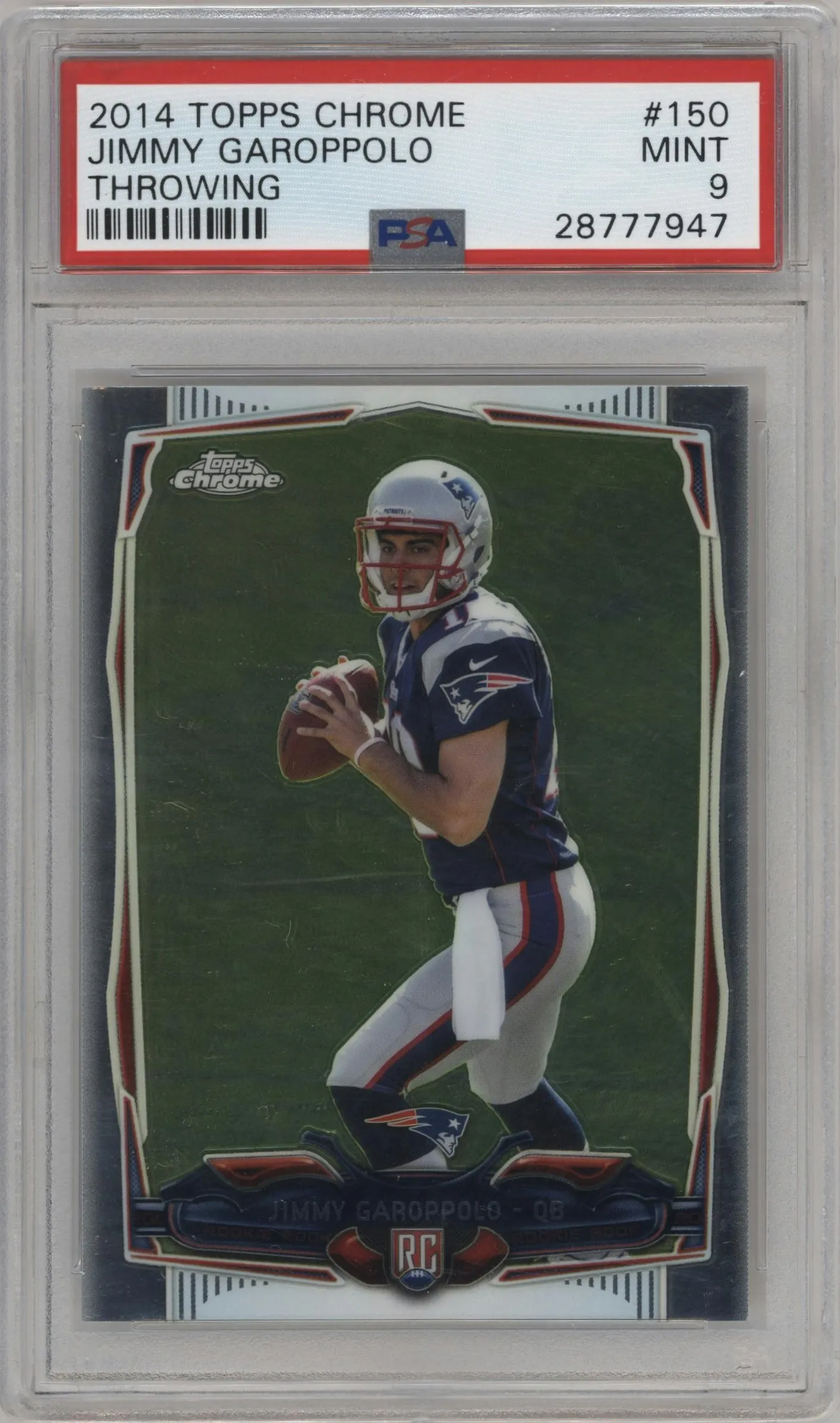 2014 Topps Chrome Jimmy Garoppolo #150 PSA 9