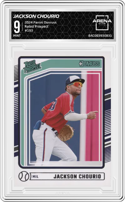 2024 Panini Donruss Rated Prospect Jackson Chourio ARENA CLUB 9