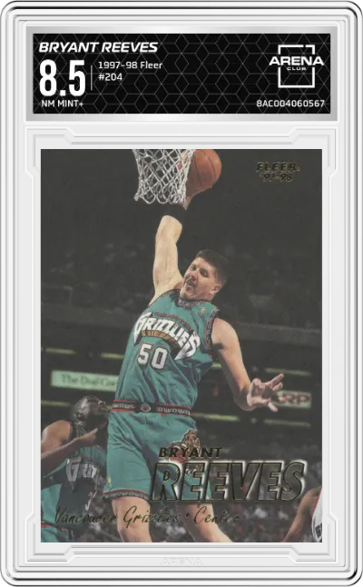 1997 Fleer Bryant Reeves #204 ARENA CLUB 8.5