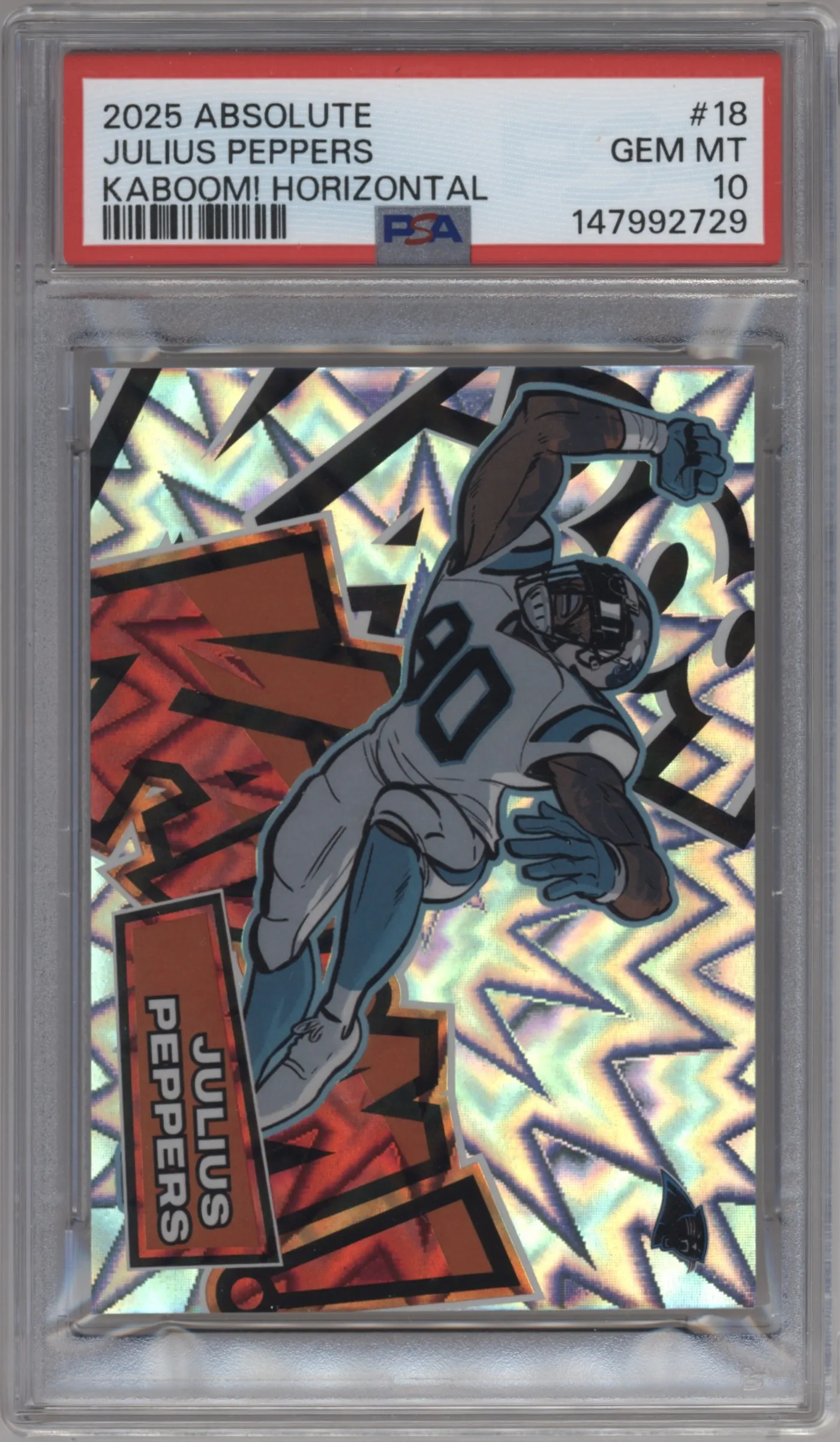2025 Panini Absolute Kaboom Horizontal Julius Peppers #18 PSA 10