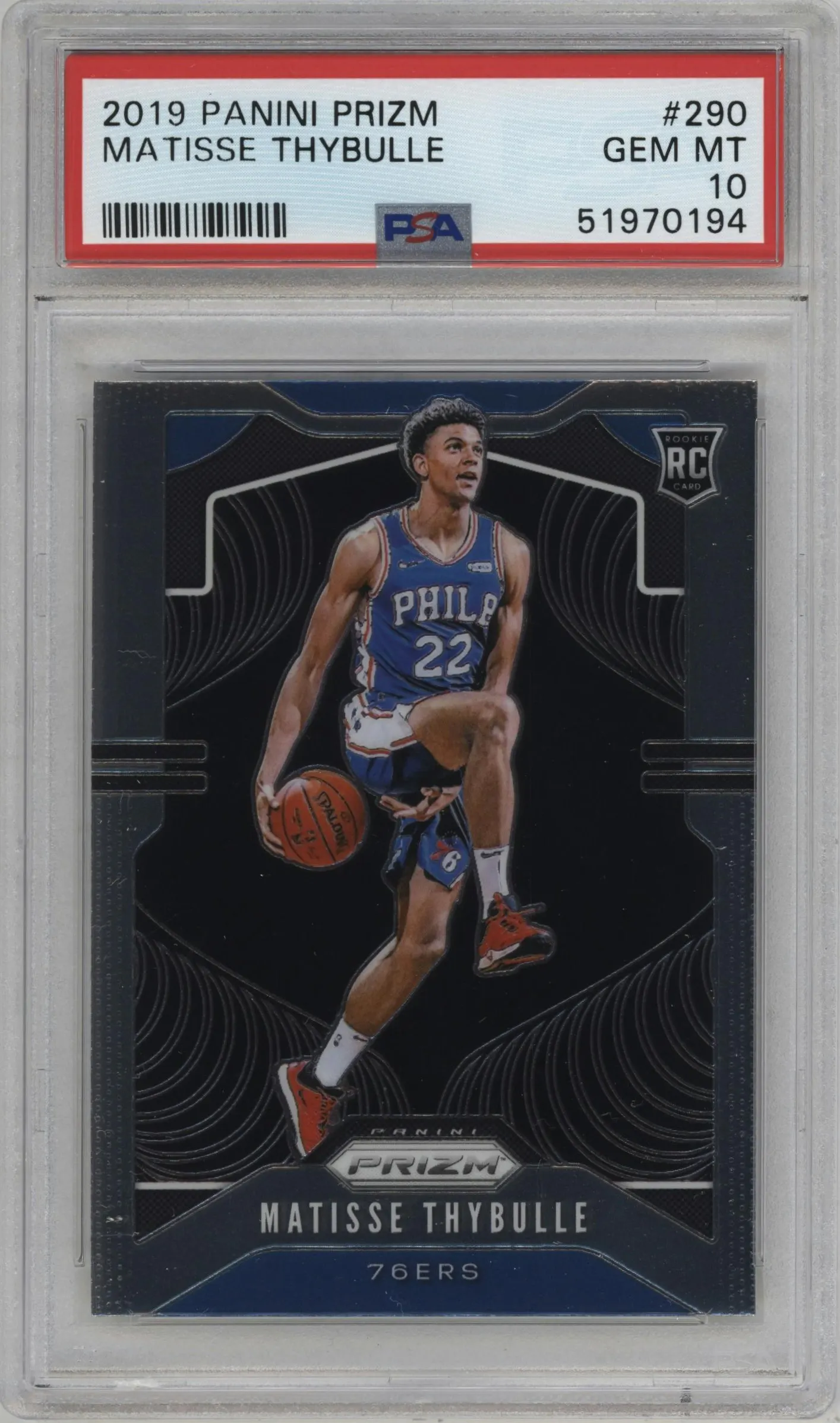 2019 Panini Prizm Matisse Thybulle #290 PSA 10