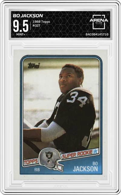 1988 Topps Bo Jackson #327 ARENA CLUB 9.5