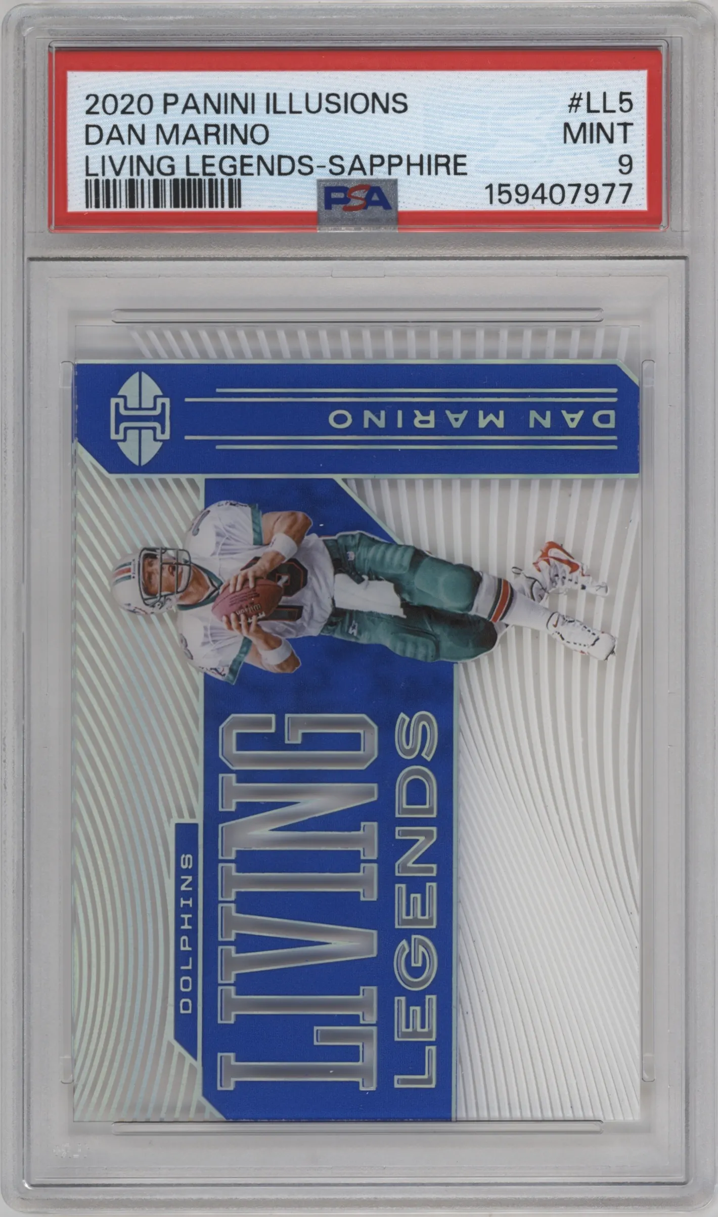 2020 Panini Illusions Living Legends Dan Marino Sapphire #LL5 PSA 9