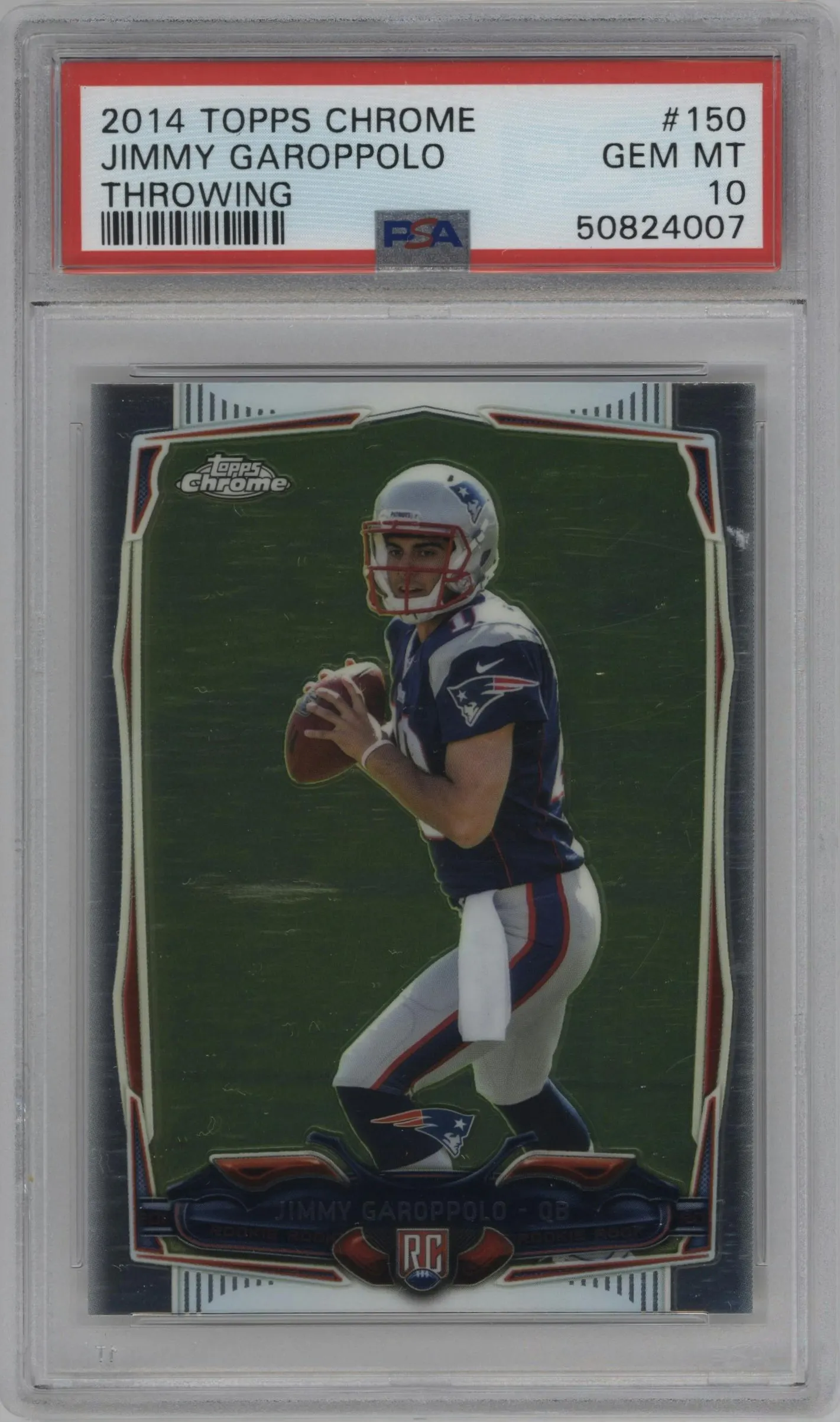 2014 Topps Chrome Jimmy Garoppolo #150 PSA 10