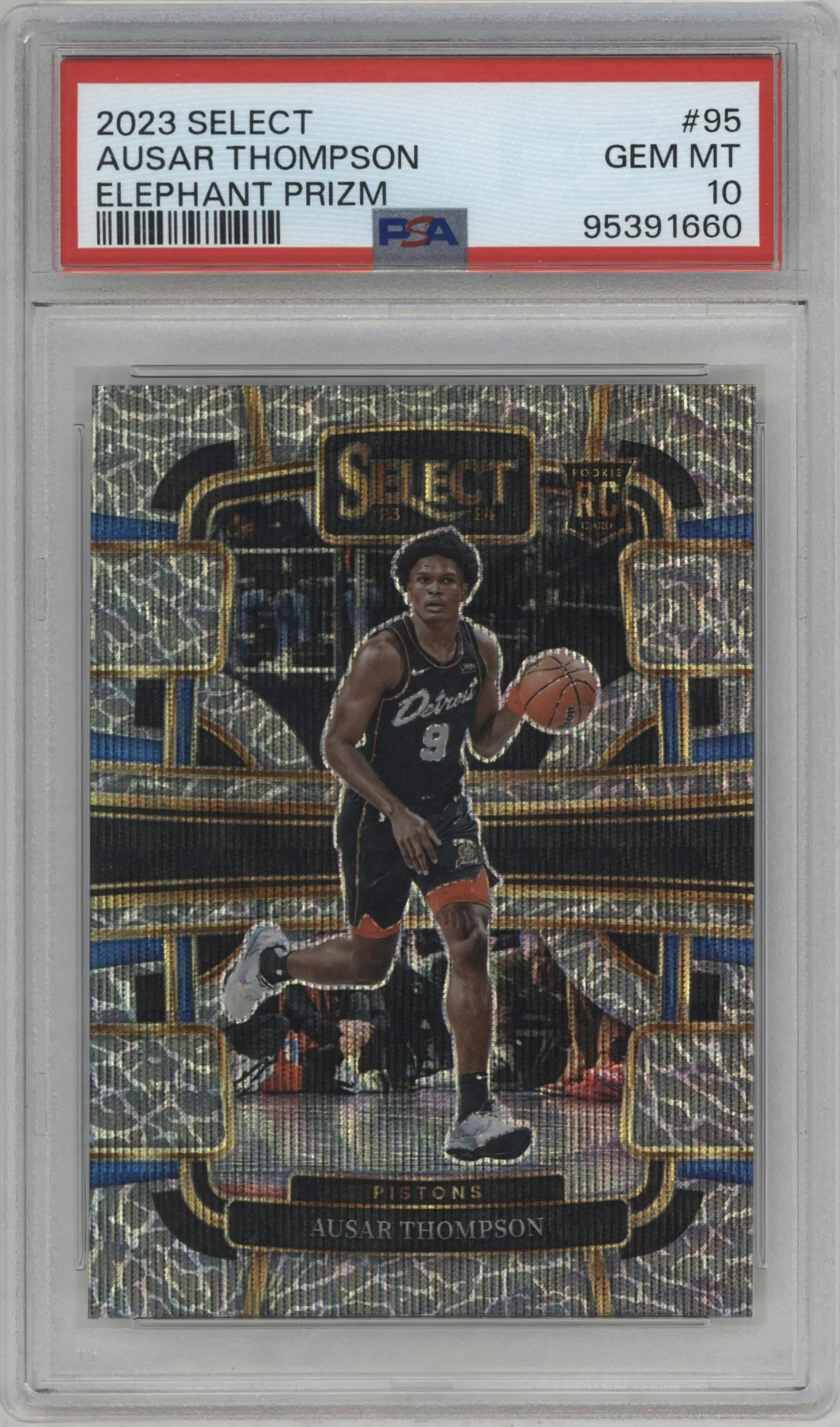 2023 Panini Select Ausar Thompson Elephant Prizm #95 PSA 10