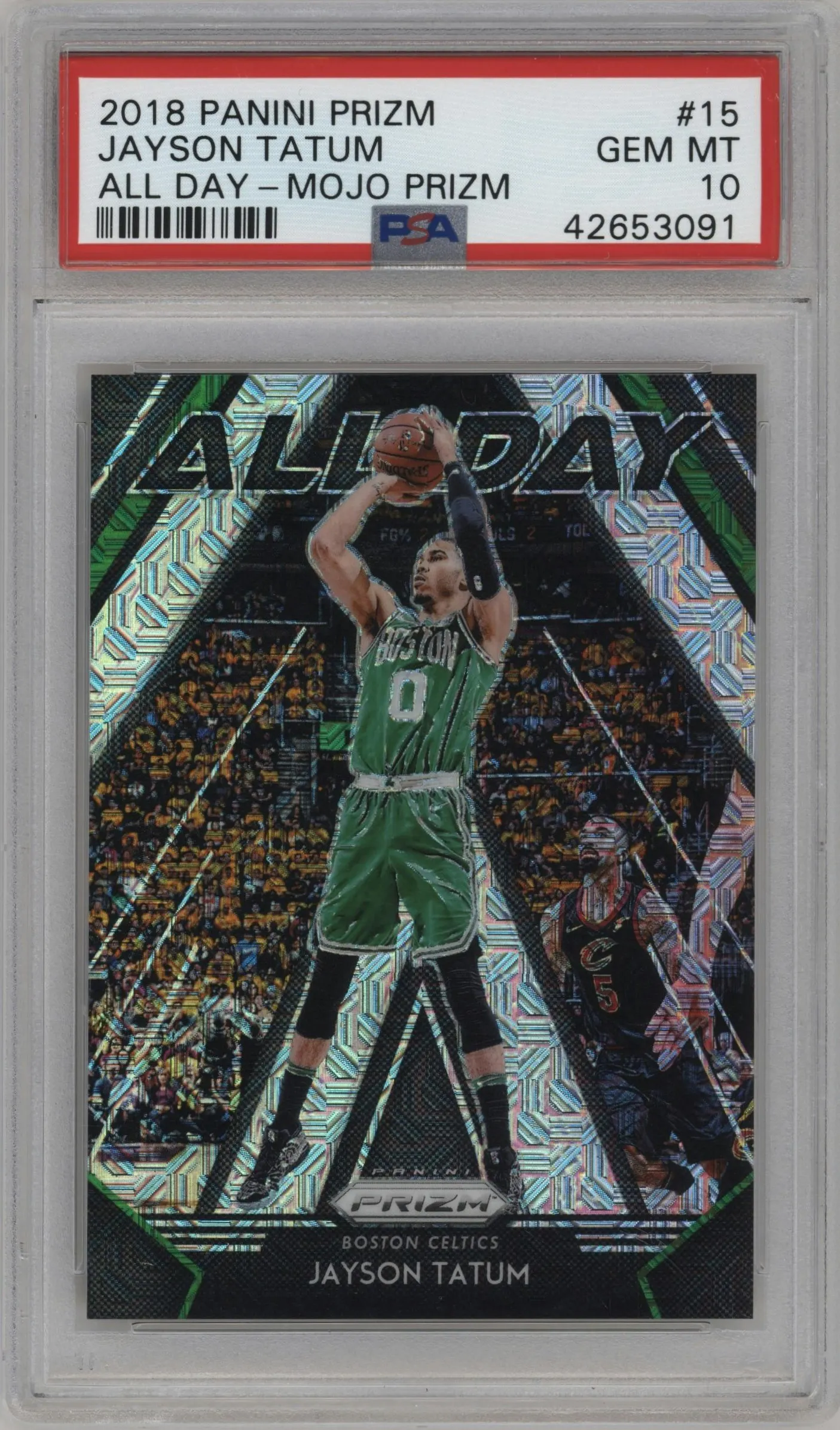 2018 Panini Prizm All Day Jayson Tatum Mojo #15 PSA 10