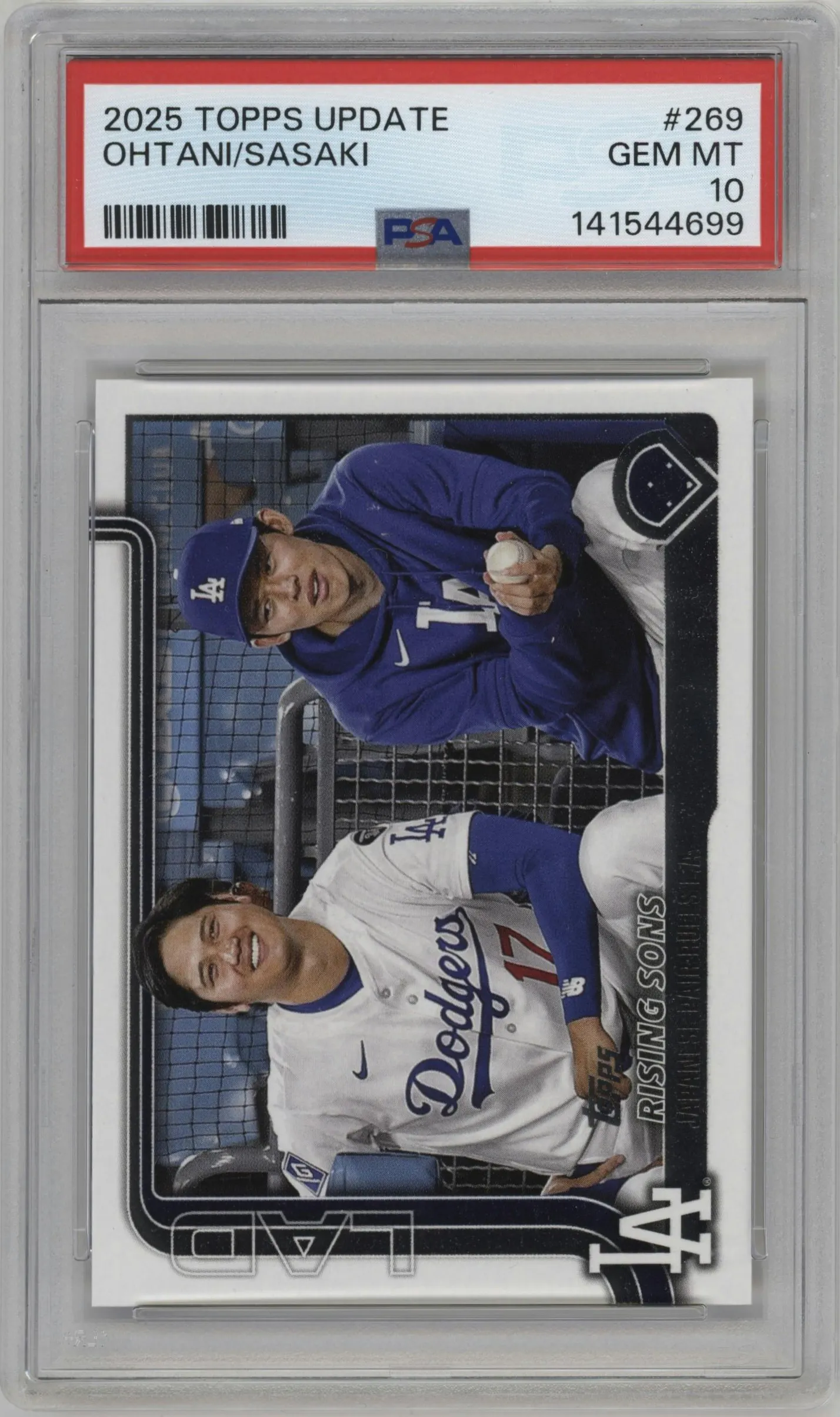 2025 Topps Update Shohei Ohtani/Roki Sasaki #US269 PSA 10